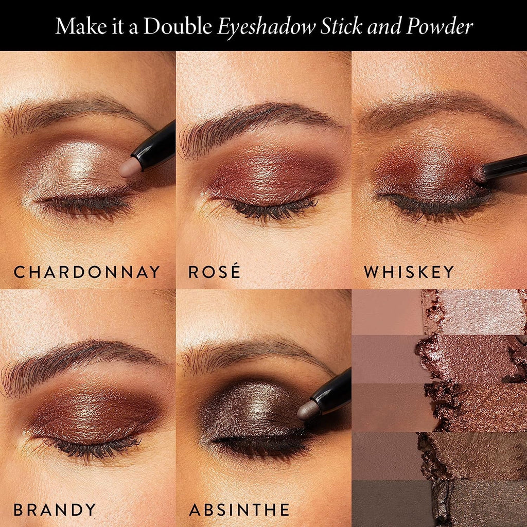 Eyeshadow - - Make It GELLER Crease-Proof Cream Eyeshadow Stick and A Matching Eyeshadow - NEW Absinthe Powder Dual-Ended YORK LAURA Smudge-Proof Double +