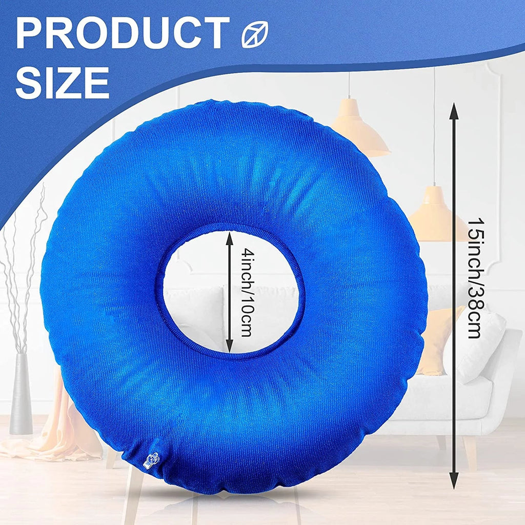 Pillow Pieces Inflatable Inflatable Ring 2 Donut Cushion Inch Chair 15 Red) Cushion Cushion Home Donut Zonon Office Car, Seat Colors Portable Wheelchair (Blue, Cushion 2 Inflatable Round for