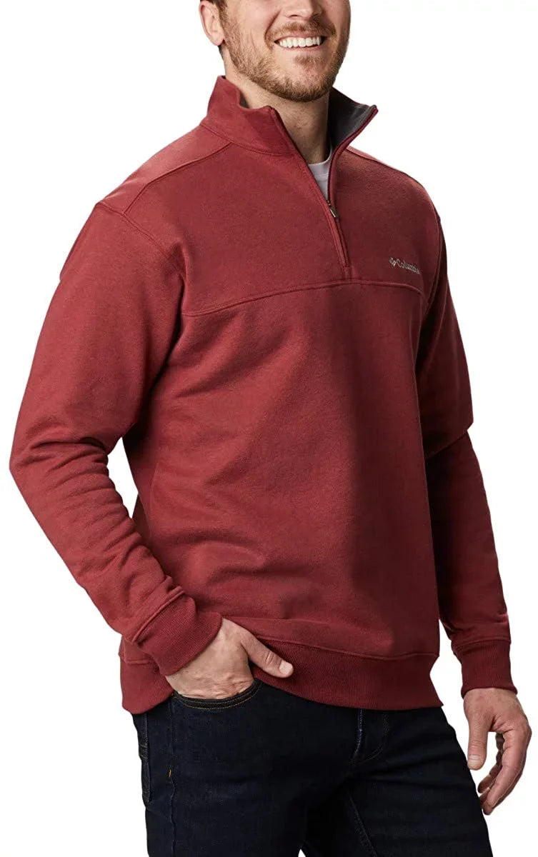Columbia Hart Men's Jasper, Large Half Zip, Mountain Red II