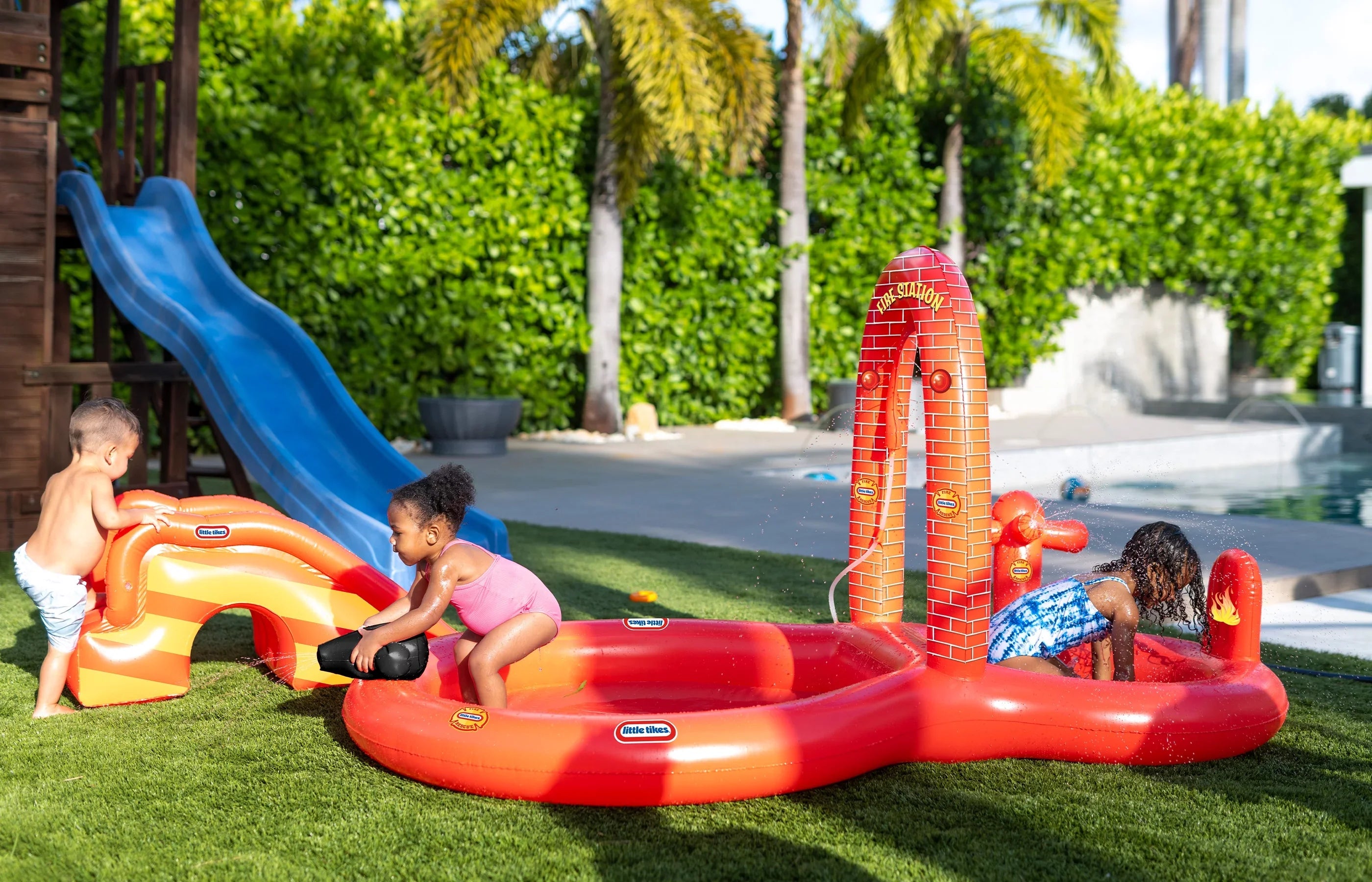 Play House Fire Adventure Tikes Inflatable Little Center