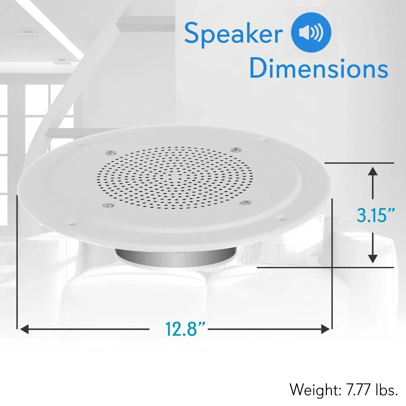 In-Wall (200 PA Watt) (for Speaker / with PYLE Transformer Intercom System) Inch - 100V Commercial Ceiling 8.0'' PDICS8 Tap