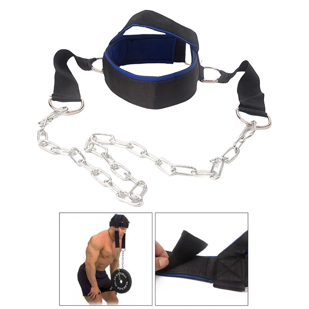 Exercise Exerciser Boxing Lifting Chain Strap Strength for MMA Head Neck Workout Neck Strengthener Belt Fitness Harness Weight Steel Head Strong