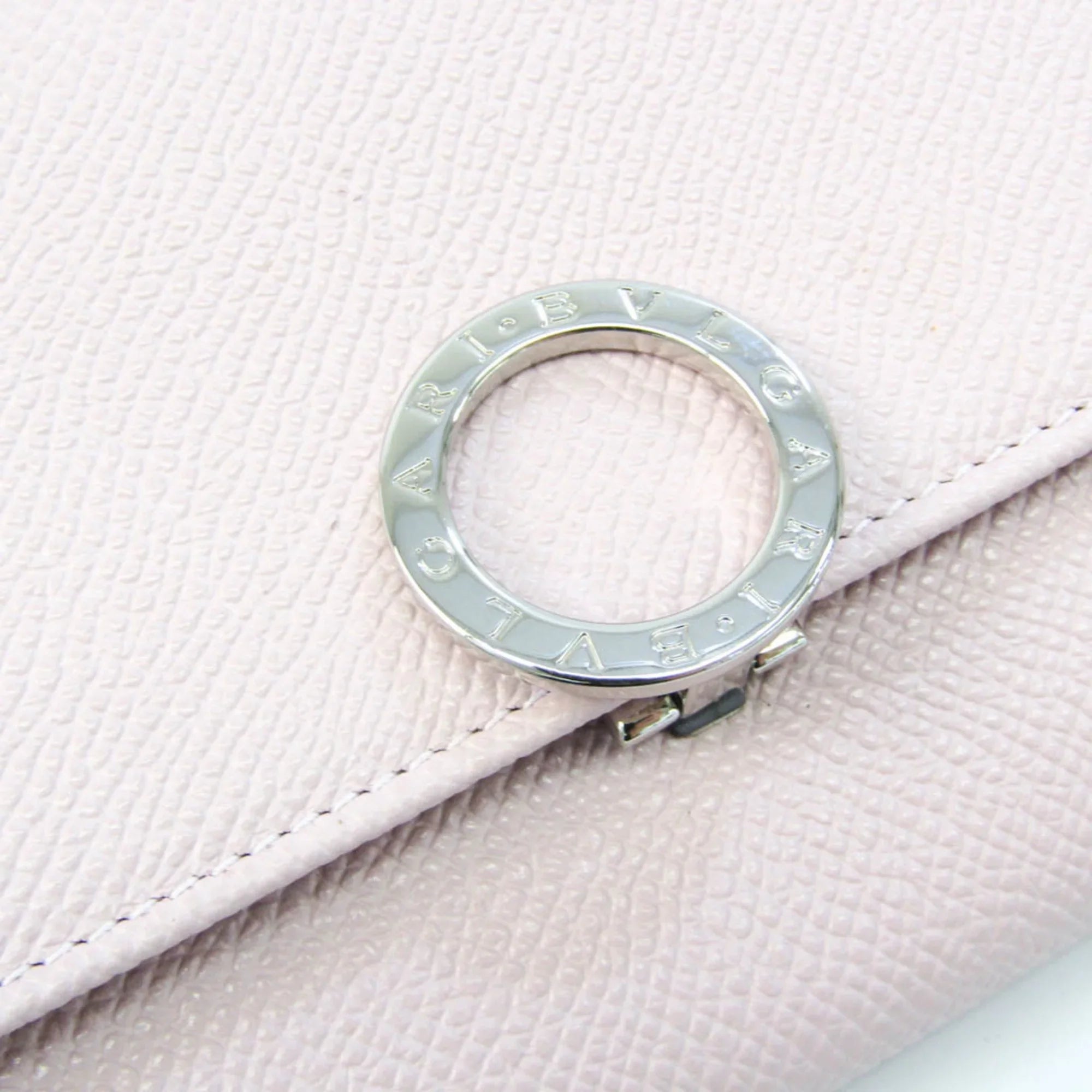 (bi-fold) Pre-Owned Bvlgari 30415 Long Pink Leather Bvlgari Wallet Women's Bvlgari (Good)