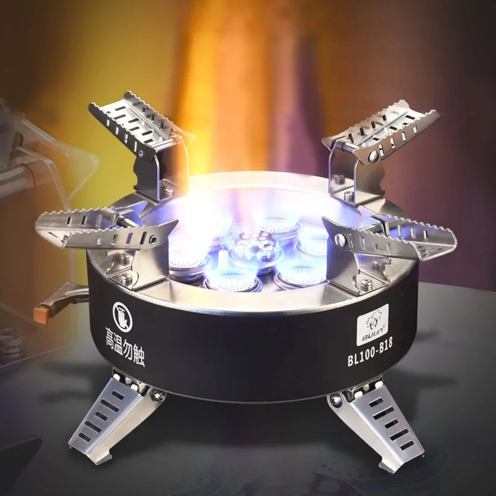 ammoon Gas Stove, High Fishing Hiking Ignition Traveling Camping Backpacking 18000W Piezo Windproof Stove, Stove,