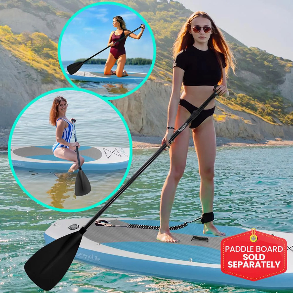 Up Oar Adjustable Paddle Stand Height Universal Serenelife with Boards for