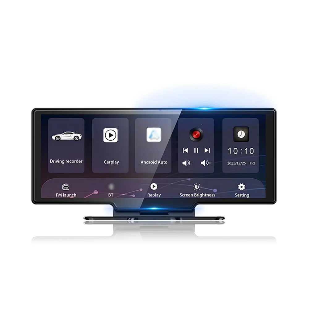 with 10.26 Built-in Touchscreen Inch 4K for Recorder Carplay Rear FM DVR Camera & Front WiFi Driving Dash Gecheer Android Auto