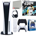 Show Extra Playstation MLB Starter 5 Disc Cleaning PS5 Bundle and 21, Media Version Black Remote, with Disc) Midnight (Sony Sony Controller, Kit Microfiber Cloth Headset, The Accessory