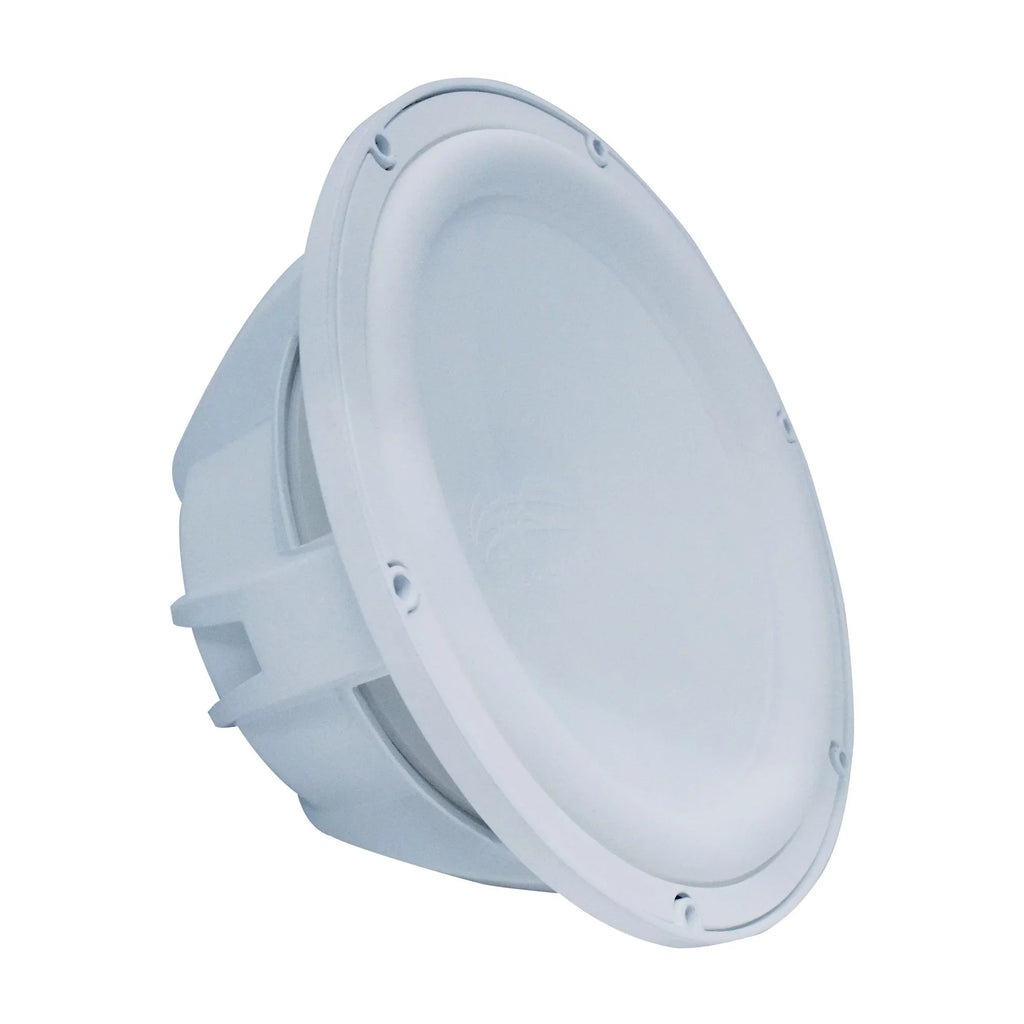 Sounds Revo Subwoofer Subwoofer, - 2 White RGB Ring Wet XW Face - & Closed 12" Ohm & Grill LED Grill, White