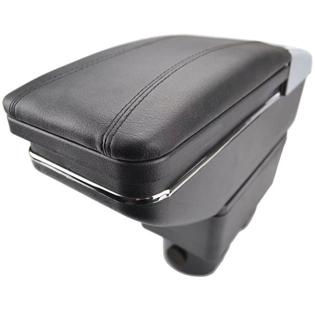 Nissan Case Box Tiida Central Rotatable Armrest Container Versa YIYIBYUS 2007-2011 Center Console Leather Black for Storage Car