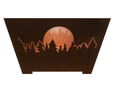 Basket Moon Fire Forest Design Square Esschert Brown and Rustic Finish Outdoor 24"