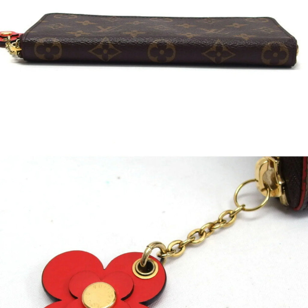 Louis Pre-Owned Clemence Long (Good) Monogram Vuitton Wallet Red Wallet M62940