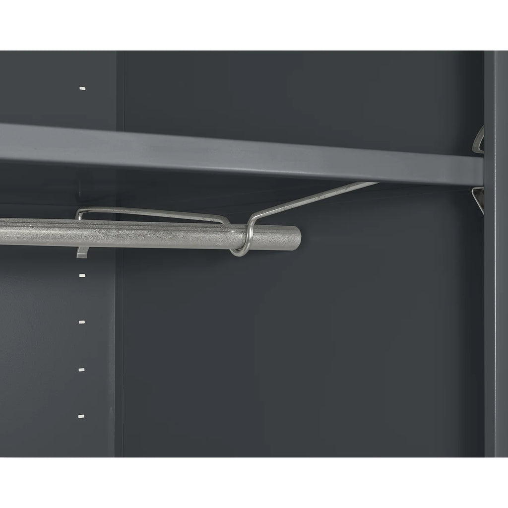 Adjustable Series 36"W 24"D Wardrobe x x Elite Shelf, Charcoal with Cabinet 72"H,
