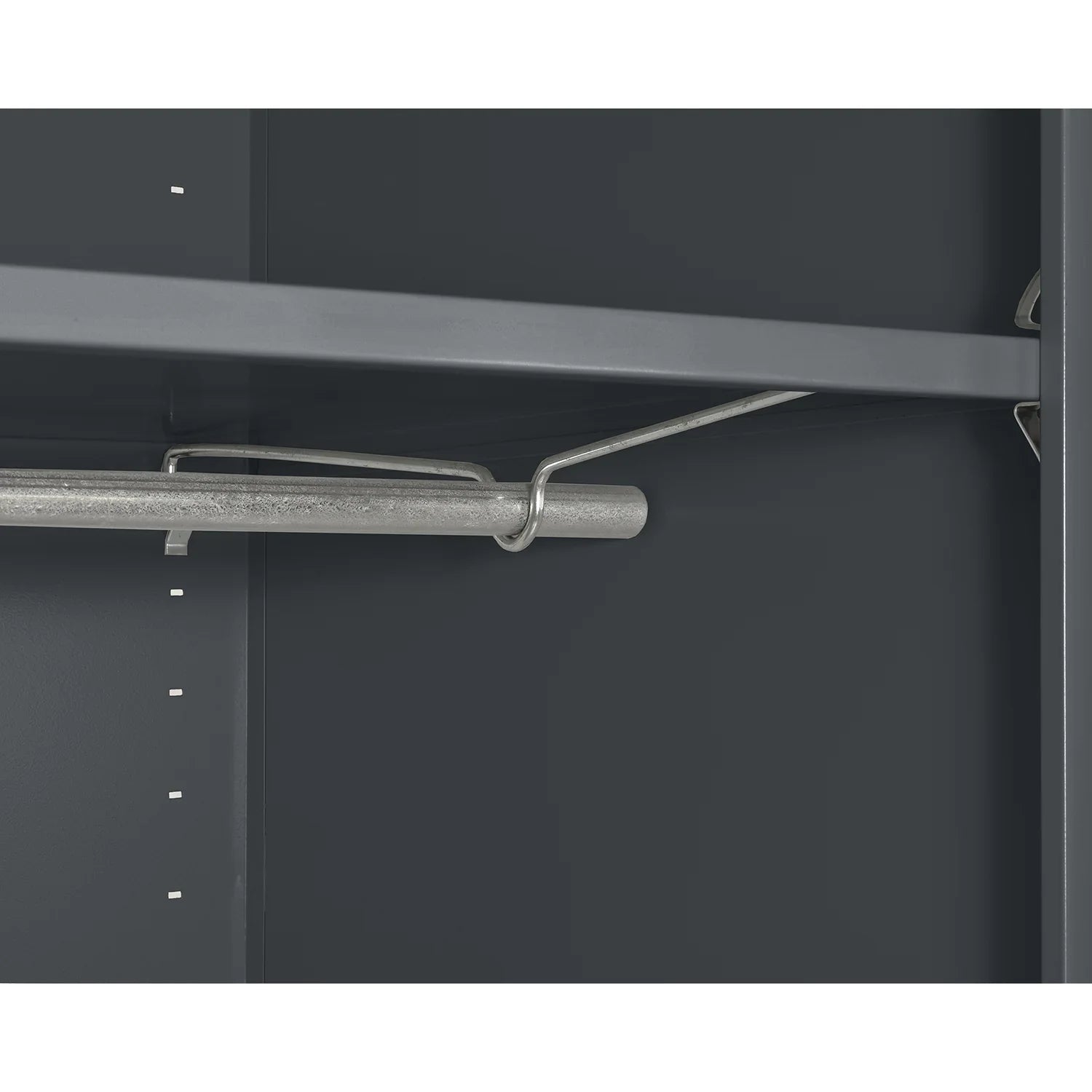 Adjustable Series 36"W 24"D Wardrobe x x Elite Shelf, Charcoal with Cabinet 72"H,