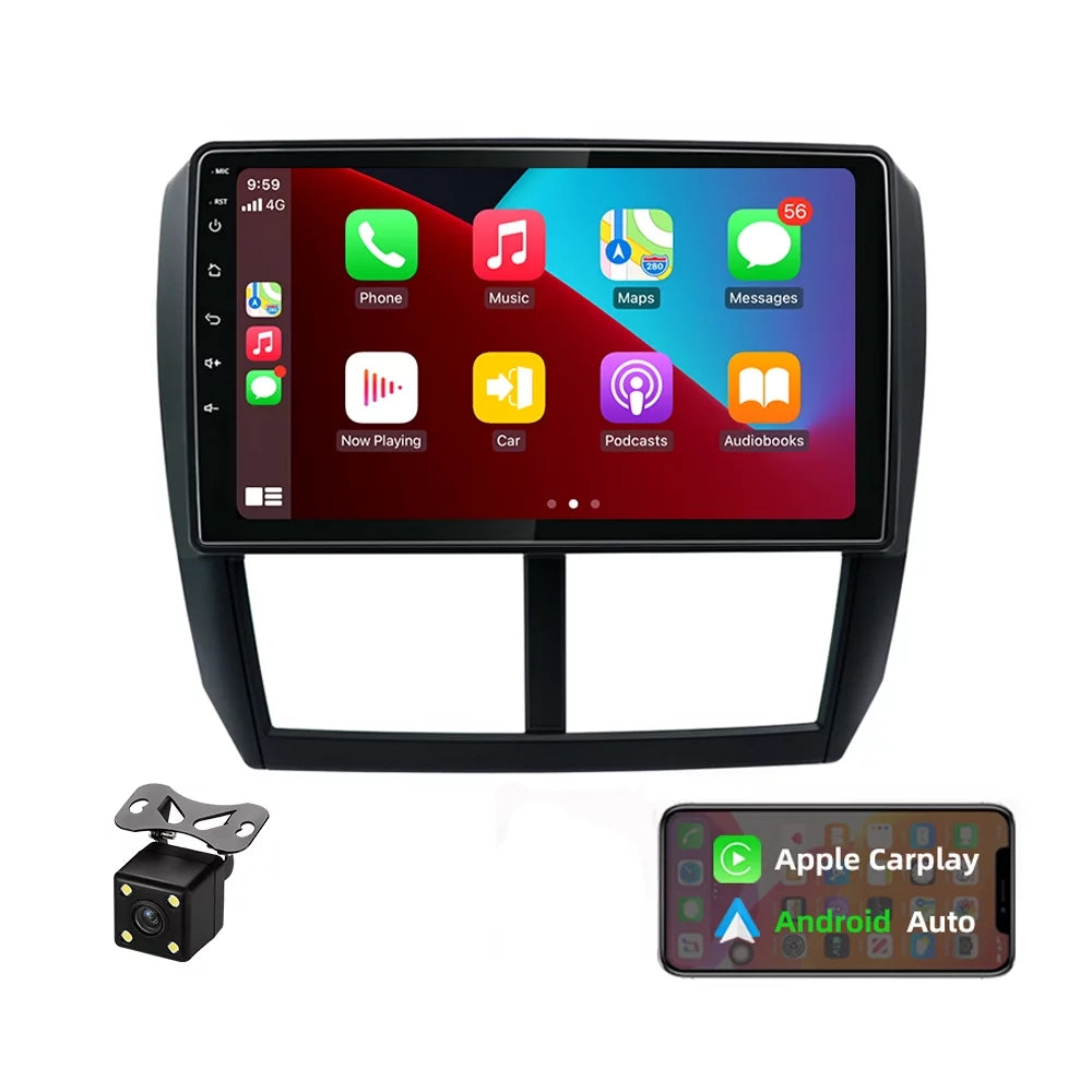 Carplay Player Car for GPS Android Bluetooth Subaru Forester Auto Android 9 Navigation Car Radio 2008-2012 JMANCE inch 10
