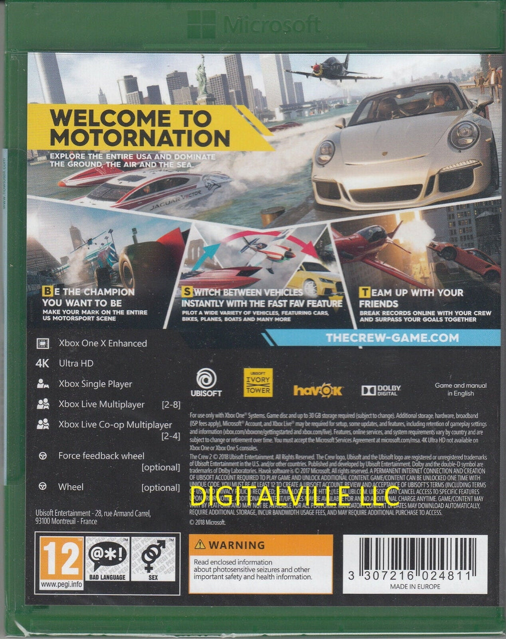 New The Sealed One 2 Crew Racing Xbox Brand Factory