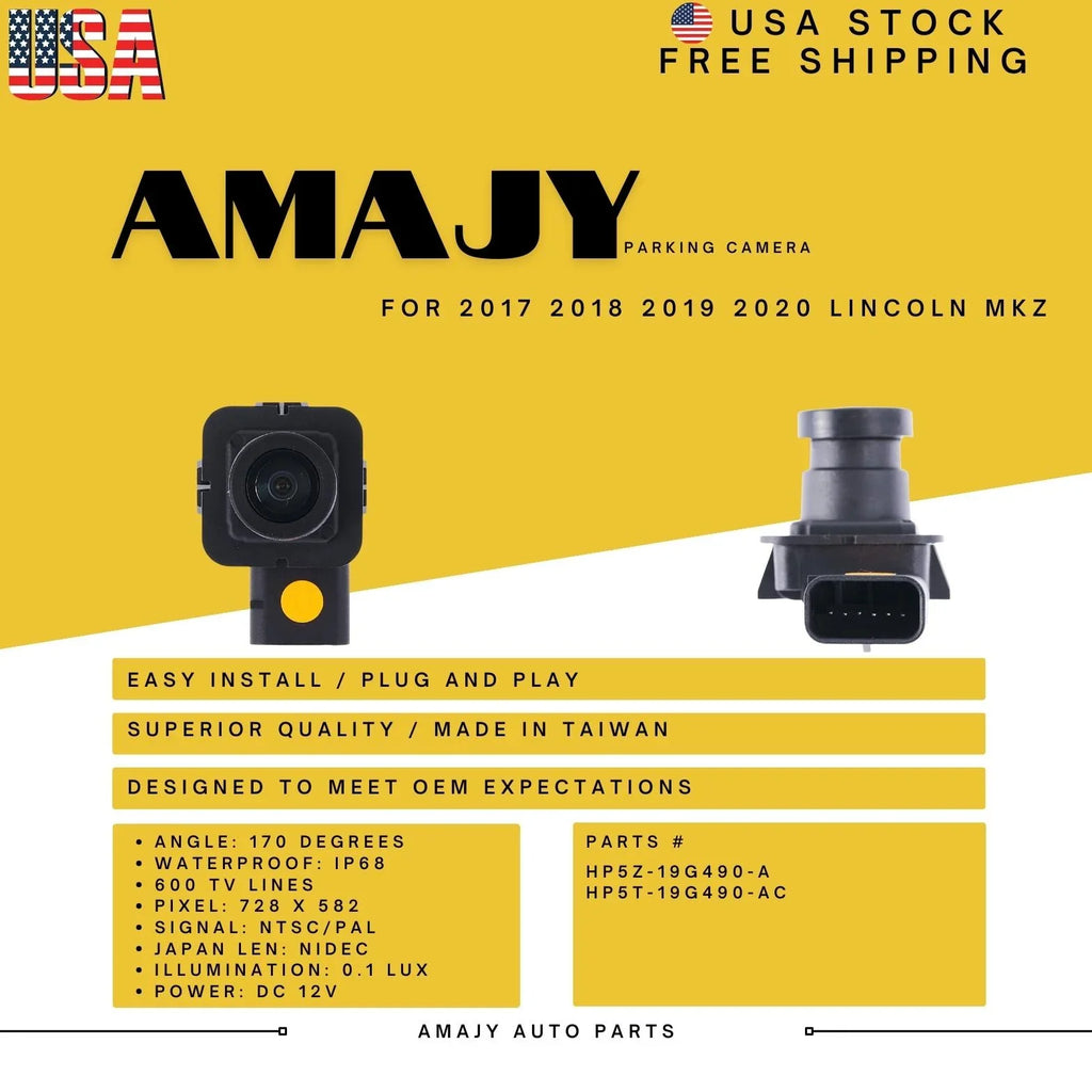 Camera Replaces Lincoln HP5Z-19G490-A for MKZ Backup 17-20 HP5T19G490AC