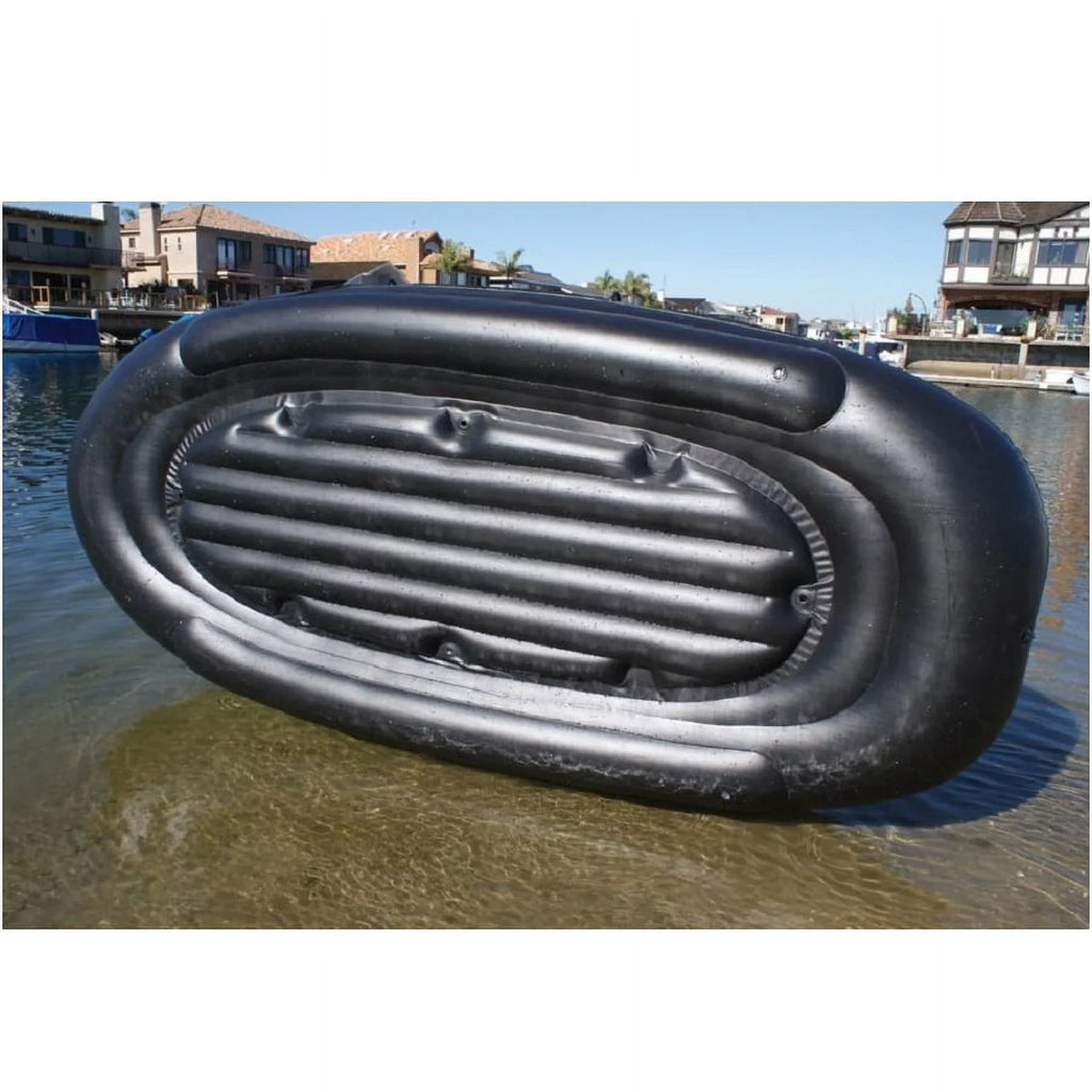 Central Boat Fishing Black Inflatable -12' 6-Person Float - Green Swim and