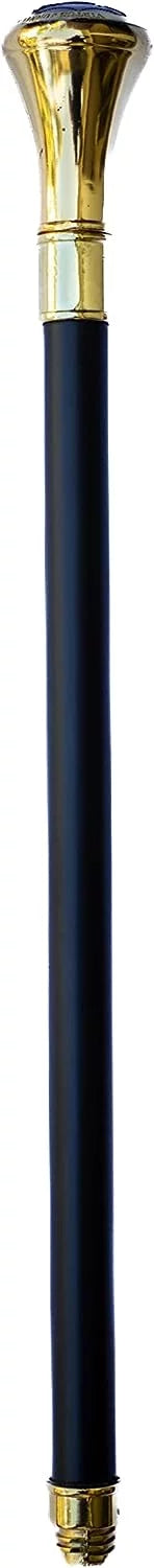 Metal Compass 37" 2-Tone Cane Handle, Cane Shaped & at of Ball Logo 2 Square The Shaft, with On Embossed Masonic Piece Dividable Rubber Base Alloy Top Handle, Walking High Tip