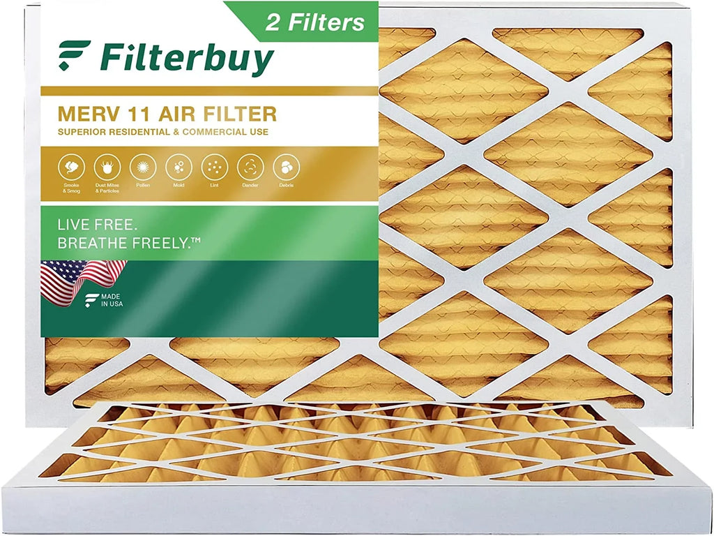 16x25x2 AC 11 MERV Filters (2-Pack) Furnace Filterbuy Pleated HVAC Air