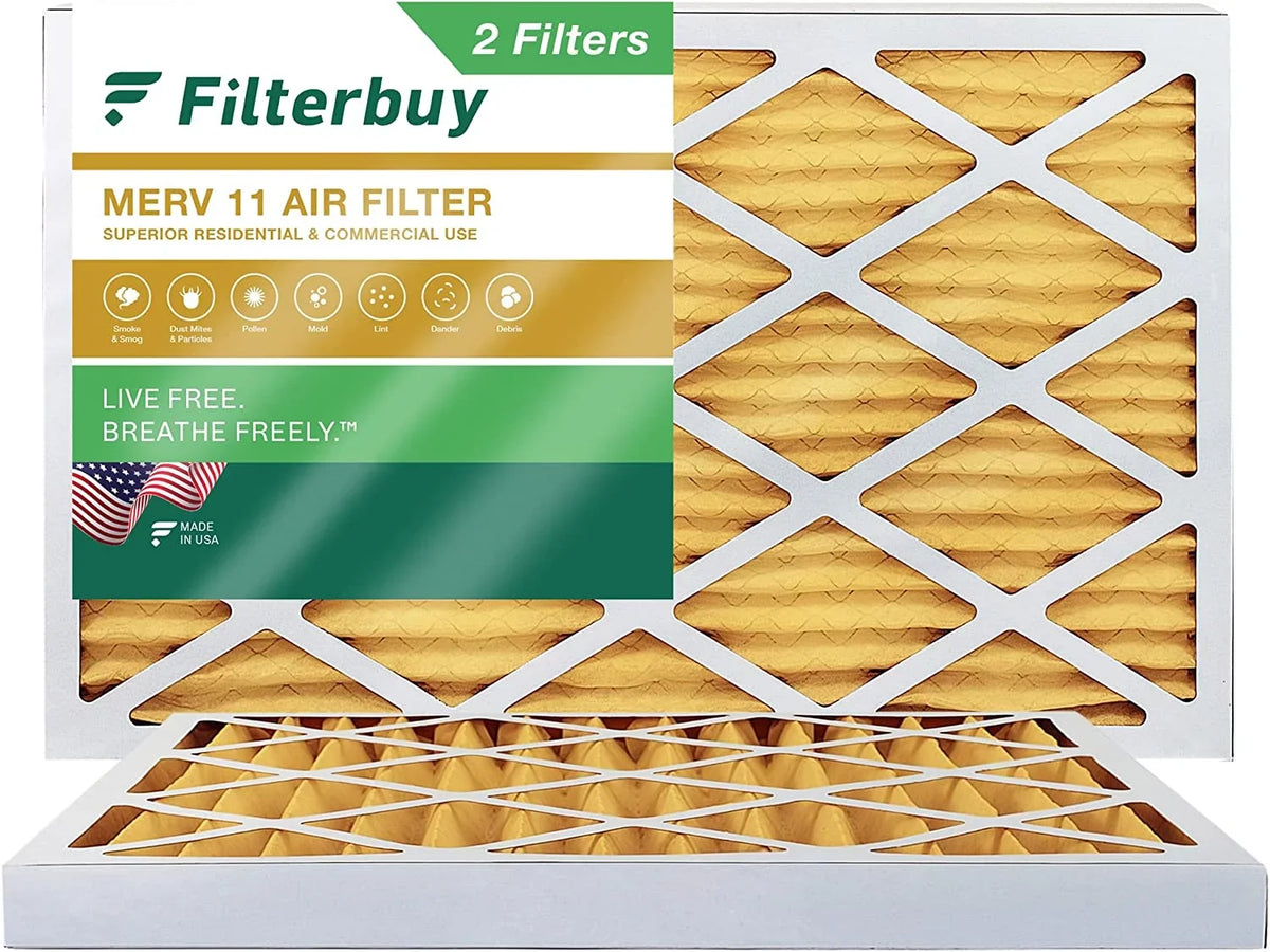 16x25x2 AC 11 MERV Filters (2-Pack) Furnace Filterbuy Pleated HVAC Air
