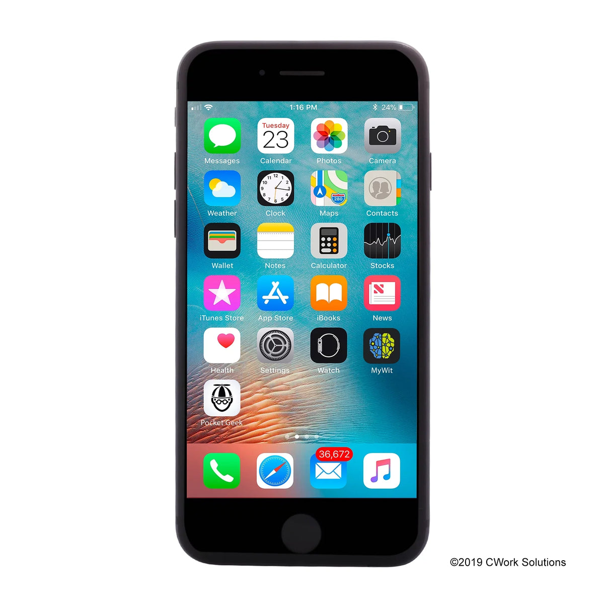 (Refurbished) Apple T-Mobile Unlocked 64GB Gray iPhone Space a1905 Restored 8