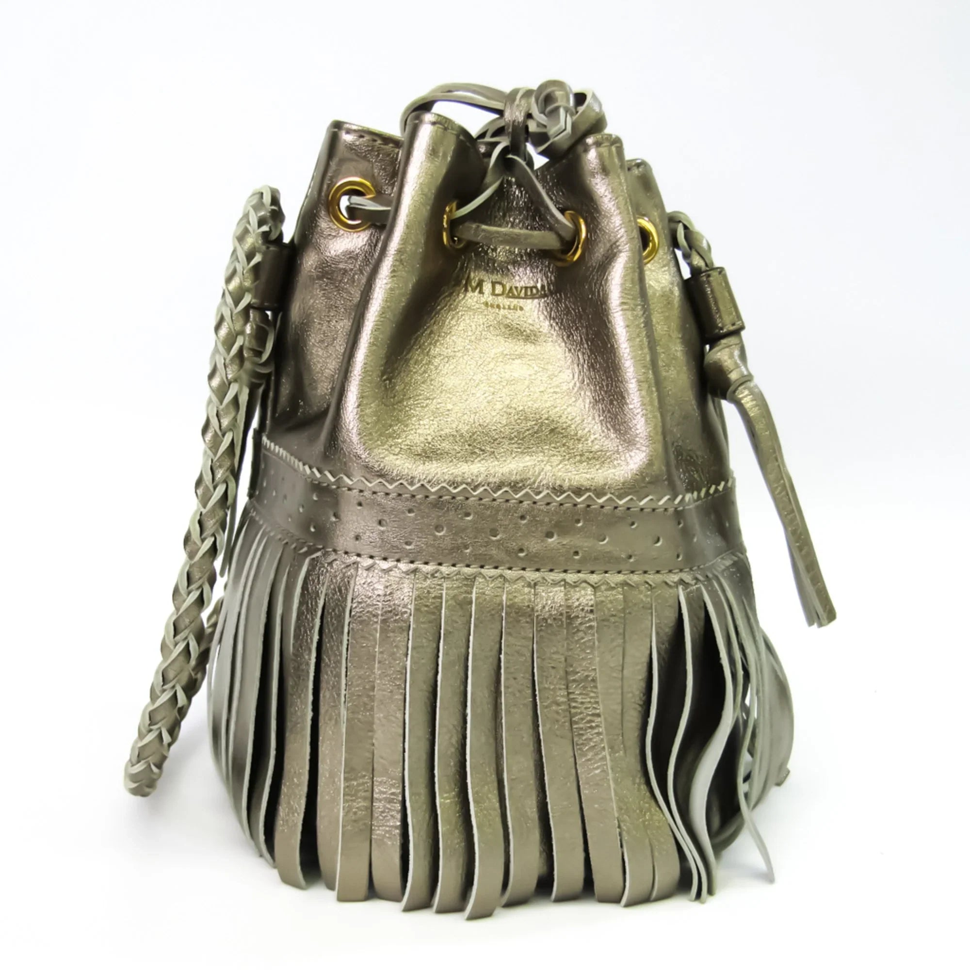 Women's Davidson Bag (Good) Handbag,Shoulder Pre-Owned Gold S Carnival Leather J&M