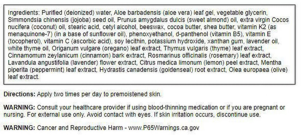 Pack Menaquinone-7 4 Vitamin Swanson 2 fl oz K Cream with Cream