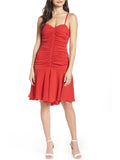 Strap Knee Size: JILL 6 Red STUART Length Sheath Spaghetti Formal Womens Dress