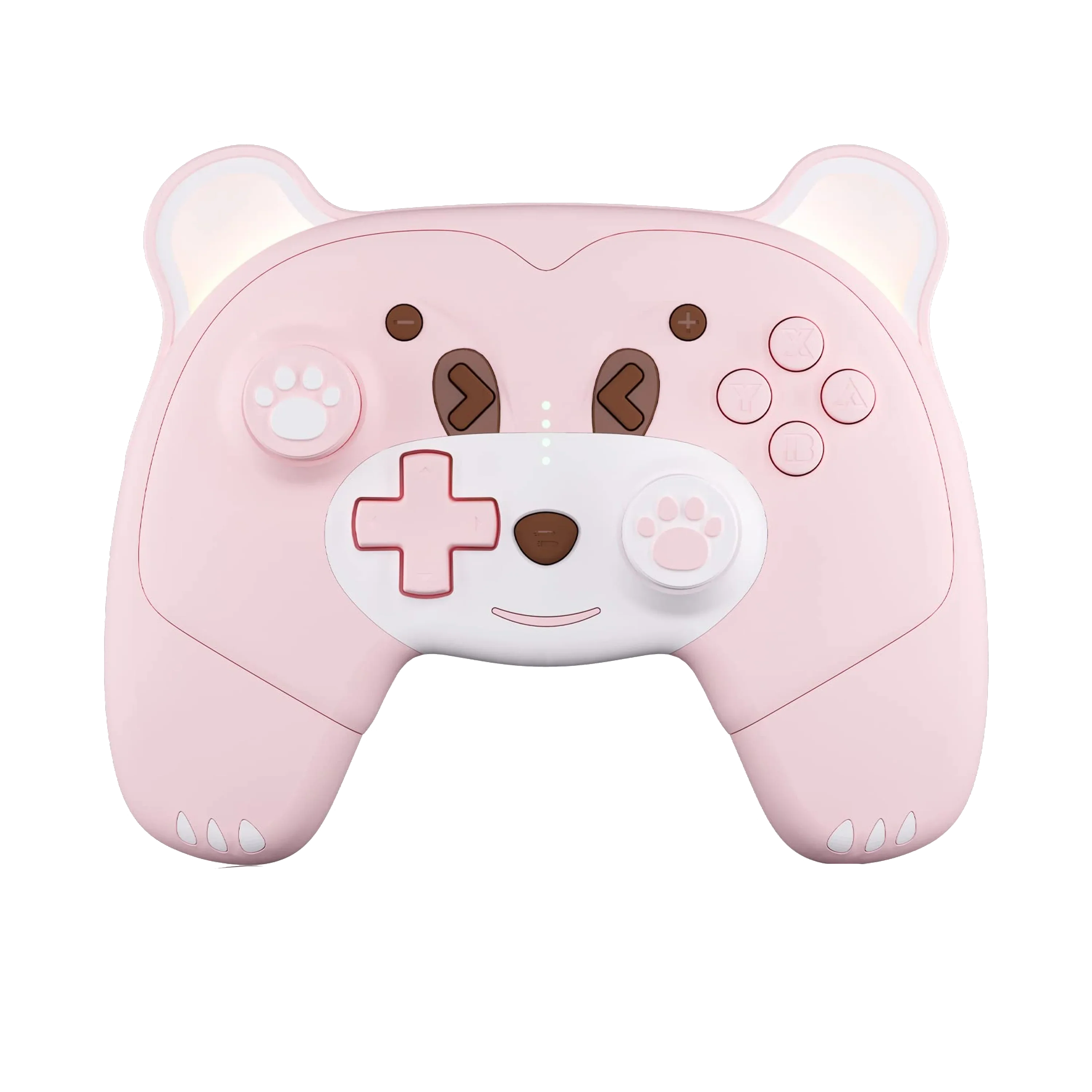 with Bros.™ and Switch Programmable, for Wonder Nintendo Disc Upgraded Jack, Mario Game Pro Headphones Pink, Controller Wakeup Wireless Switch/OLED/Lite Super Turbo,