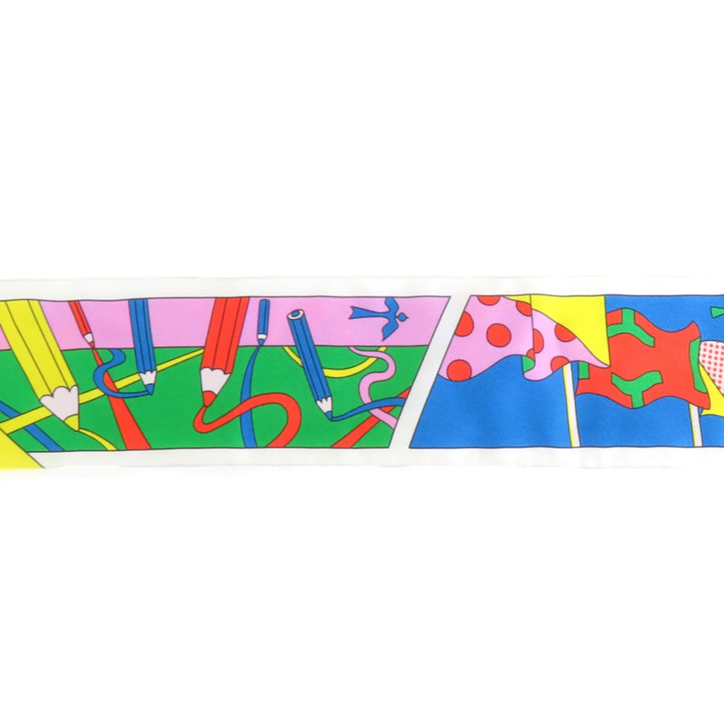Twilly HERMES (Good) Pre-Owned Muffler Women's Silk Scarf Multicolor