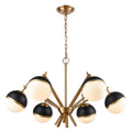 Blind Brass Elk Home Chandelier, Tiger Aged Wide 32-Inch Modern,