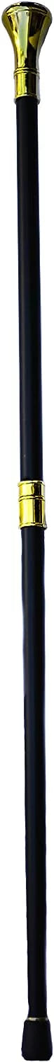 Metal Compass 37" 2-Tone Cane Handle, Cane Shaped & at of Ball Logo 2 Square The Shaft, with On Embossed Masonic Piece Dividable Rubber Base Alloy Top Handle, Walking High Tip
