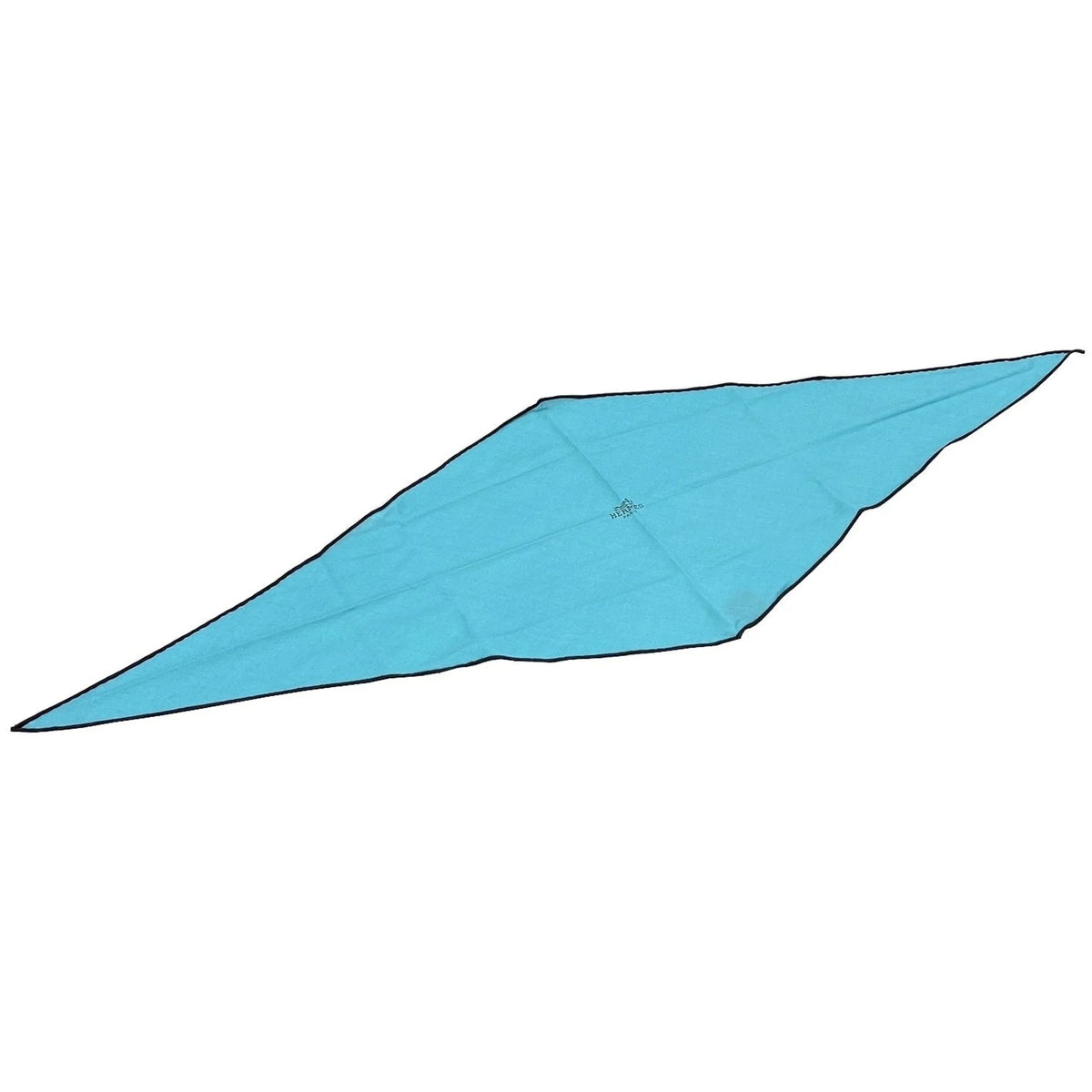 scarf New) HERMES Hermes blue (Like cashmere ladies Pre-Owned silk triangle