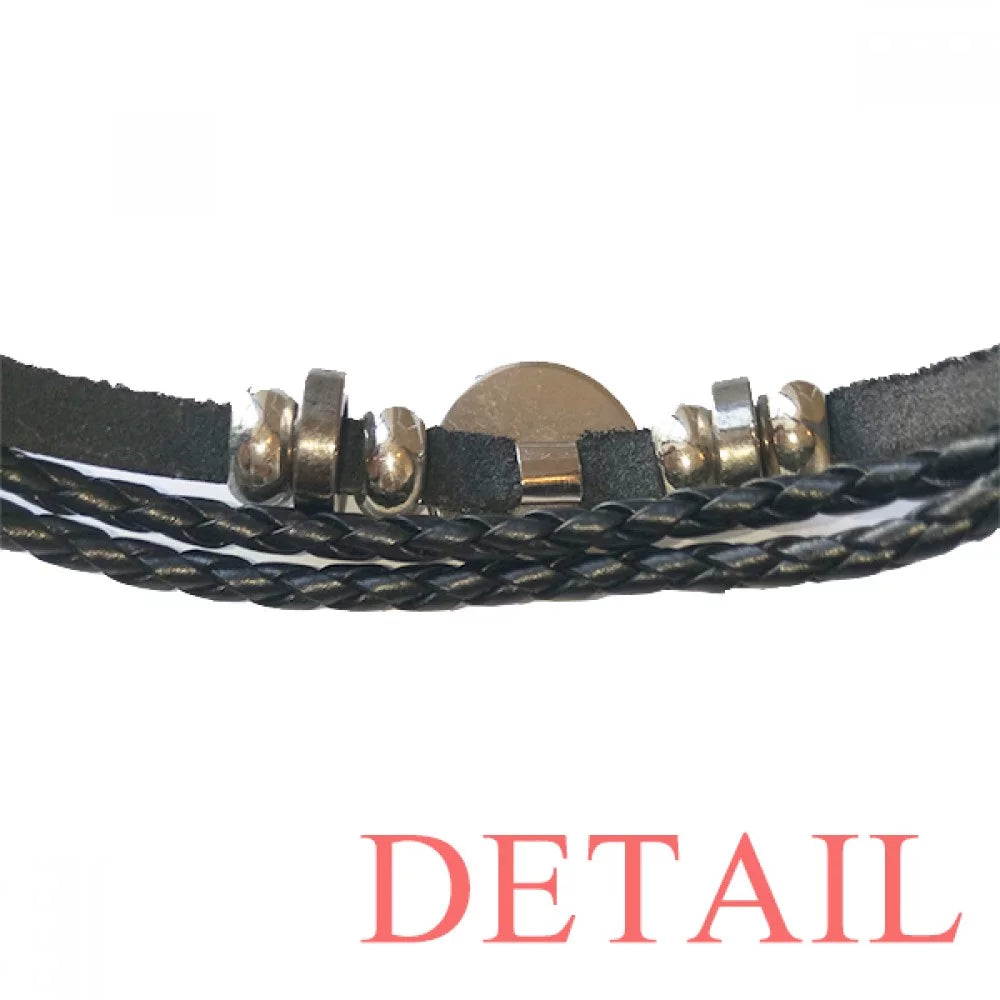 Famous Braided Spots Woven Bracelet Tourist Graffiti Flag Culture Leather Mexico Wristband Rope