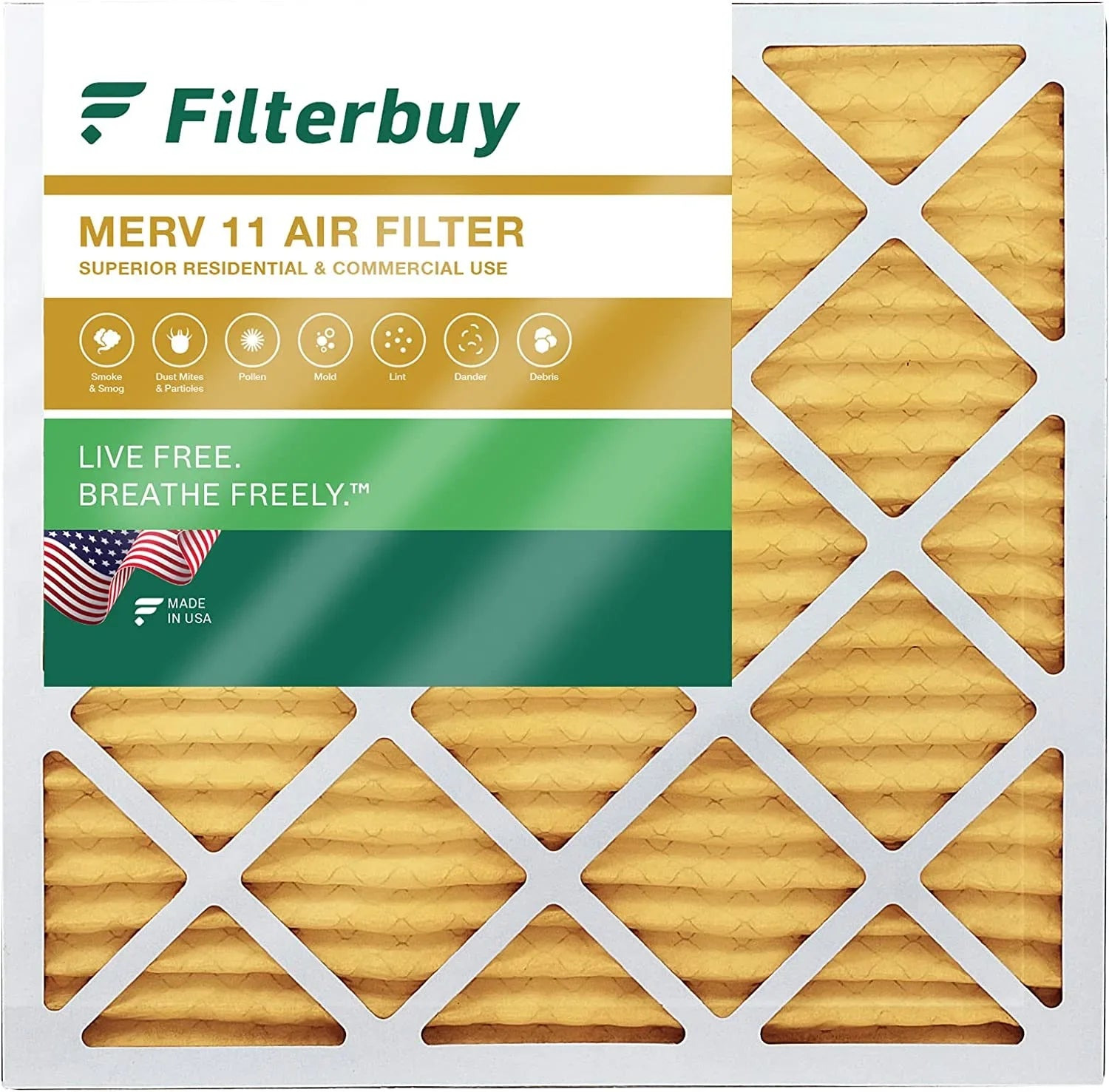 (1-Pack) Filters Air MERV Pleated 30x30x1 AC 11 Filterbuy Furnace HVAC