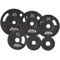 Thin Line Grip - Dual G2 Iron Barbell 7422 York lbs 10 Cast Plate, Black Olympic
