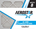 Air of Box Aerostar 12x20x1 4 8, MERV Filter, 12x20x1,