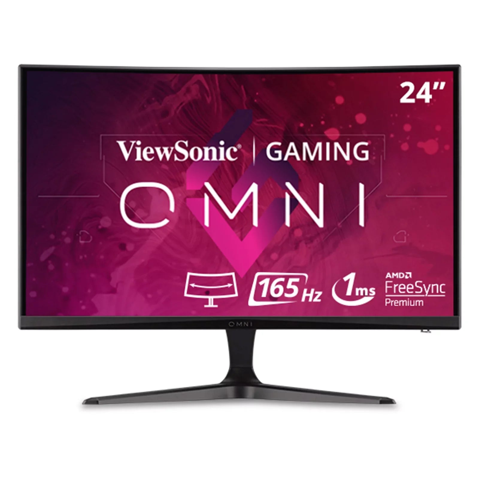 VX2418C FreeSync Inch and DisplayPort Eye 165Hz 1ms 1080p HDMI ViewSonic 24 AMD OMNI Gaming Premium, Curved Monitor with Care,