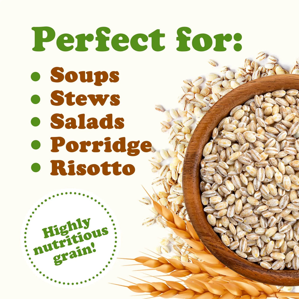 Food 25 Barley, Pounds by Raw Kosher, — Pearled Vegan, — to Live