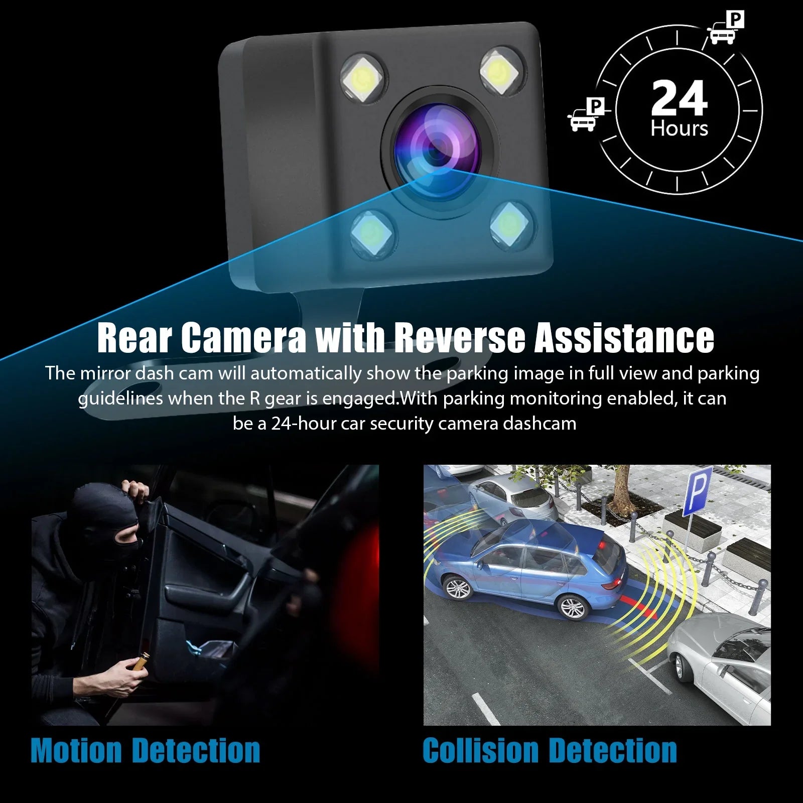 Camera, Mirror Screen with Cars, for Front Camera EEEkit Cam View Car Dash Mirror Dual Camera Motion Touch 7inch and 170° Wide-Angle Dash Night Lens Rear Vision, Detection, 1080P G-Sensor,