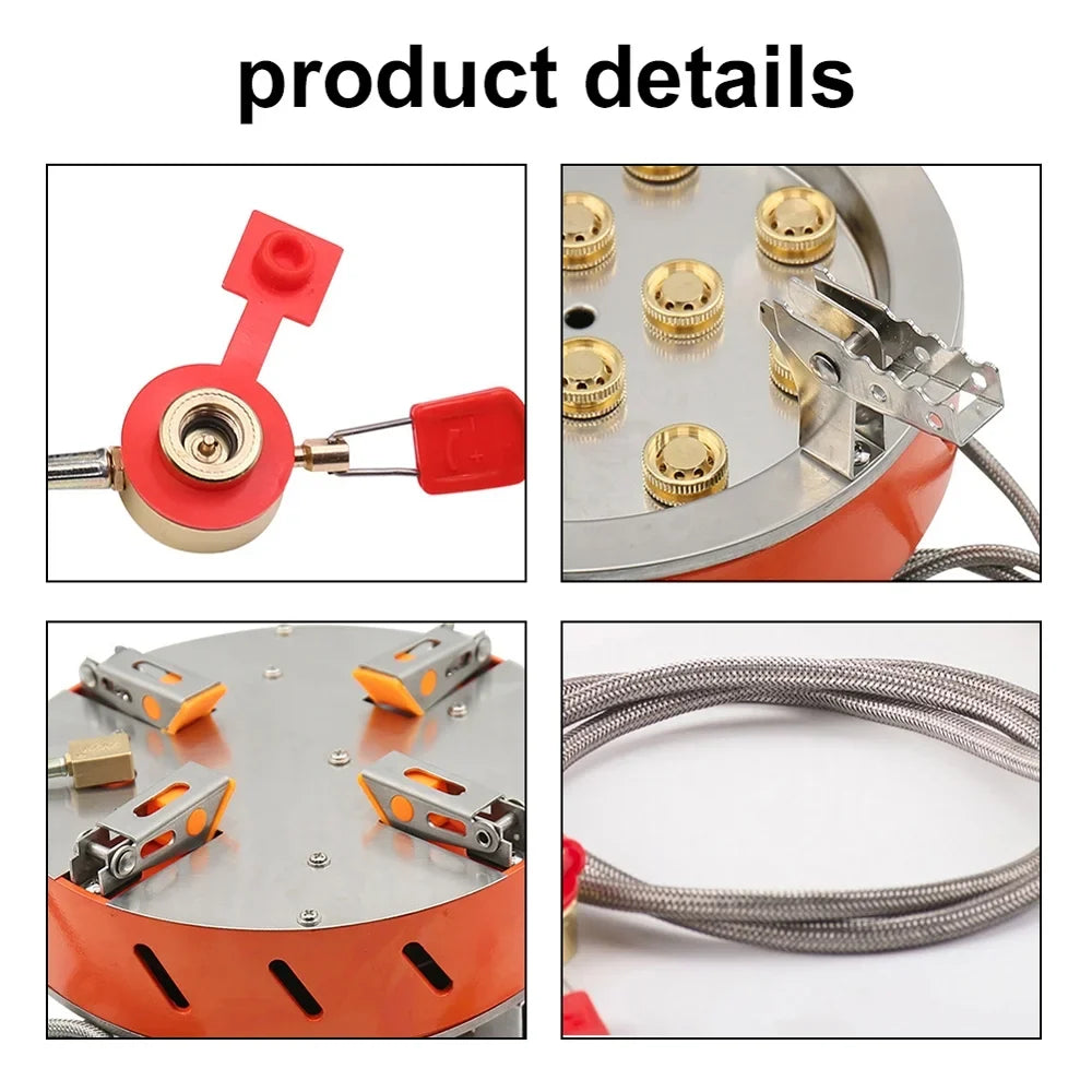 Core Windproof Piezo Stove, 12 Zyzy Adjustable Ignition, Camping Valve with Backpacking Stove
