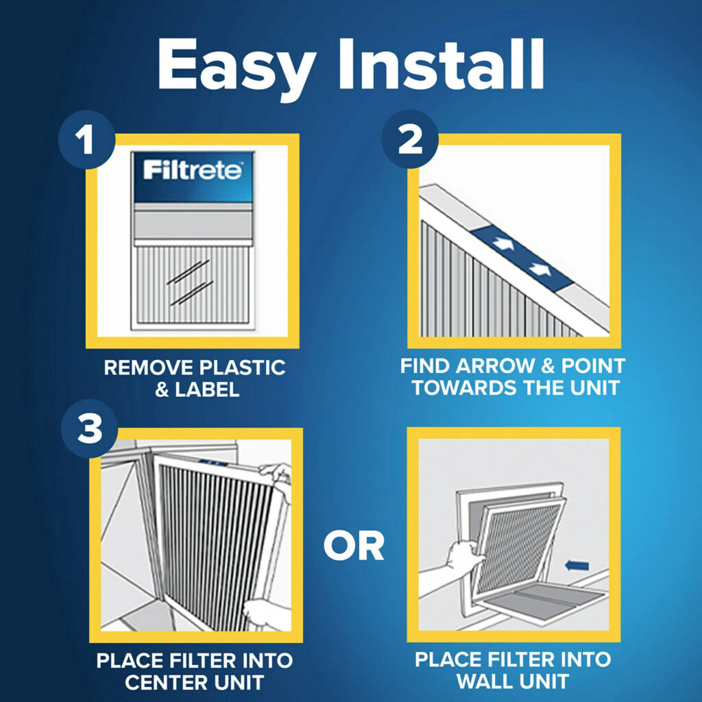 1200 Reduction MERV 1 Filtrete Air Pleat, MPR 11, Allergen 16x25x5 Deep Filter Filter,