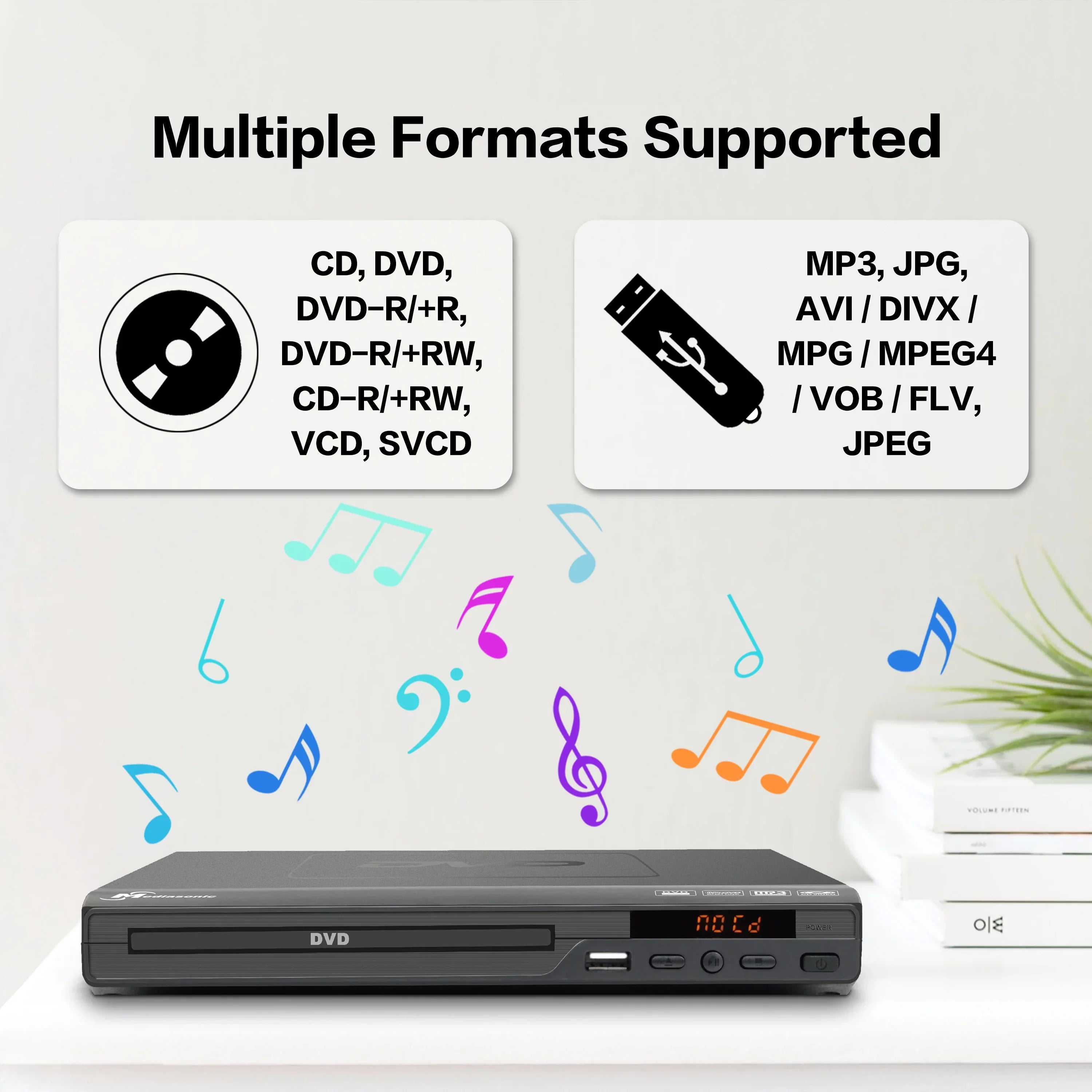 AV 1080P (HW210AX) Upscaling Output, Multimedia 2.0 HDMI Player Mediasonic Region All HDMI High AV & – / Player Cable DVD Included Function, Speed USB