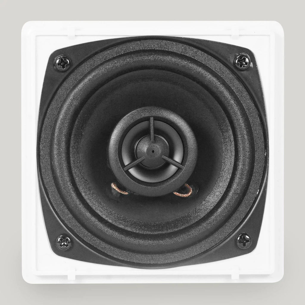 Kit Rockville Wall RPA40BT Speakers 4-Room White Audio Home Cube Receiver+(8)