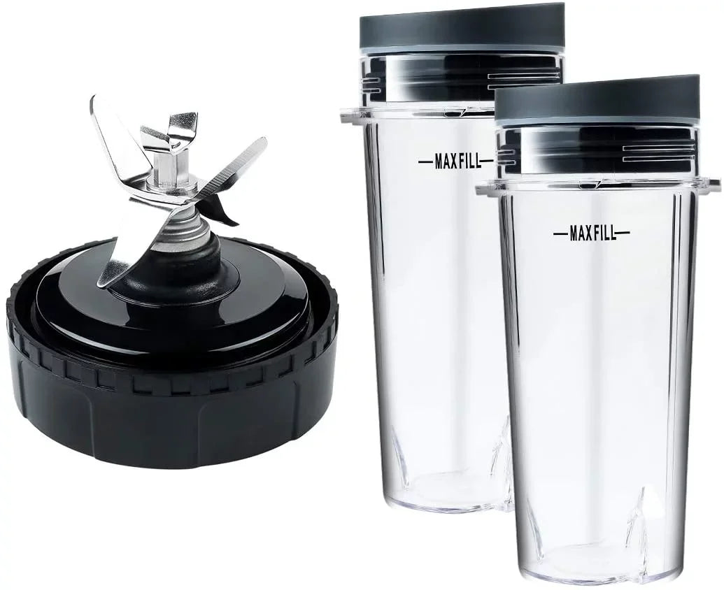 BL780 16 oz Nutri Fins Blade Assembly Set 6 2 BL770 inch) Parts BL660 (3.35 Cup Replacement Blender Pack and for Enbizio for Ninja