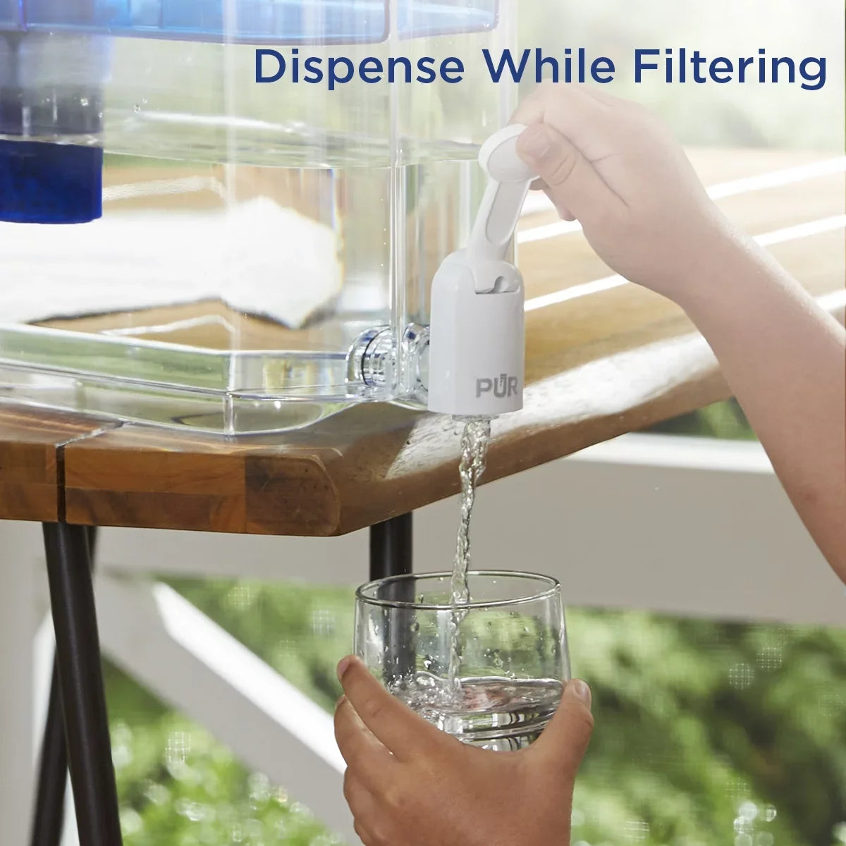 PUR x DS1810BA L 30-Cup 10.1" Smoke, 5.3", x Dispenser PLUS 15.3" H System, W Filter Water