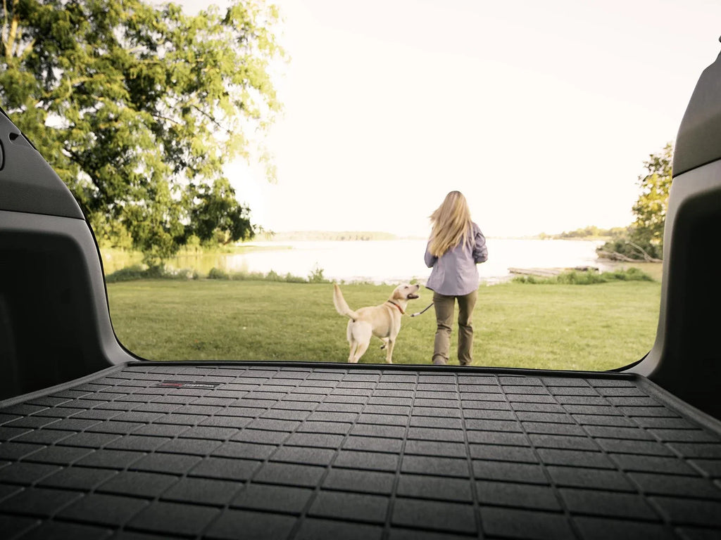 With WeatherTech Transit 2014-2023 compatible Bumper with Seating Bumper Liner Black Connect Ford Trunk Row Behind Protector, with Protector 3rd - Cargo