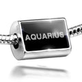 925 Clear Cubes Aquarius Sterling Ice Charm Black Silver on Neonblond Bead