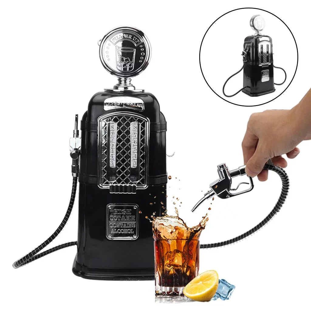 Dual Beverage Gas Station Gas Vodka Dispenser Pump Dispenser Black
