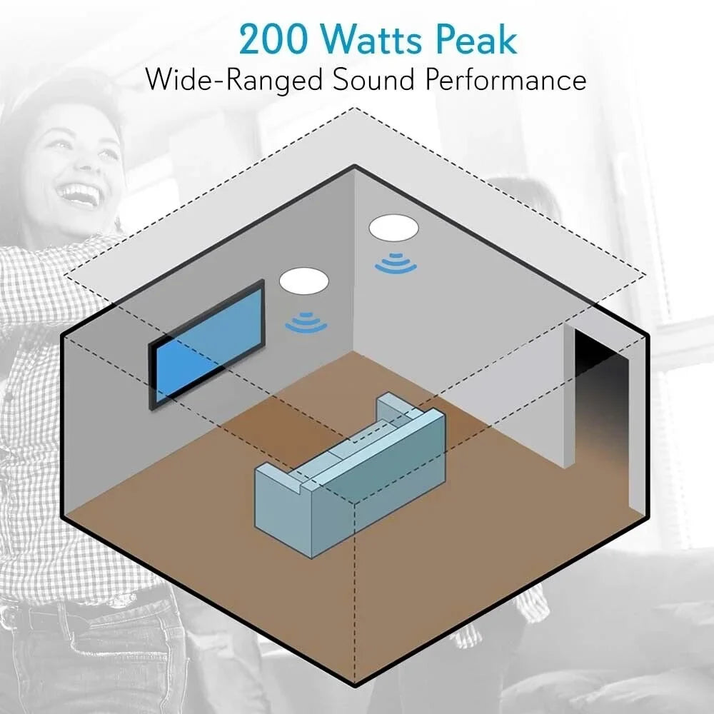 In-Wall (200 PA Watt) (for Speaker / with PYLE Transformer Intercom System) Inch - 100V Commercial Ceiling 8.0'' PDICS8 Tap